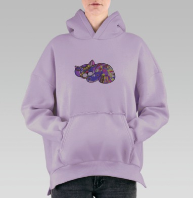 Котенок, Hoodie Oversize Fiolet, утепленная