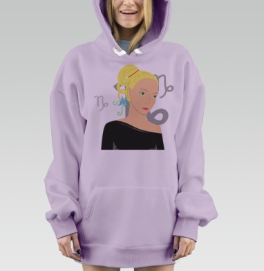 козерог, Hoodie Mjhigh Dig Mel, Fiolet, утепленная
