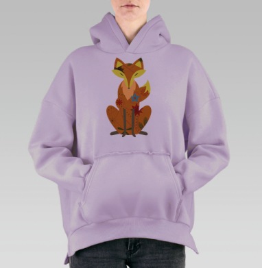 Лисичка-сестричка, Hoodie Oversize Fiolet, утепленная
