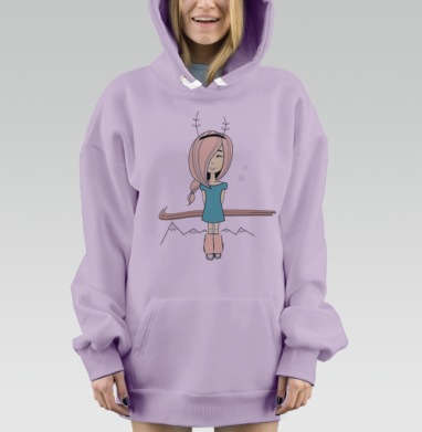 Little surprise / Маленький сюрприз, Hoodie Mjhigh Dig Mel, Fiolet, утепленная