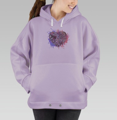 Любовь, Hoodie Oversize Fiolet