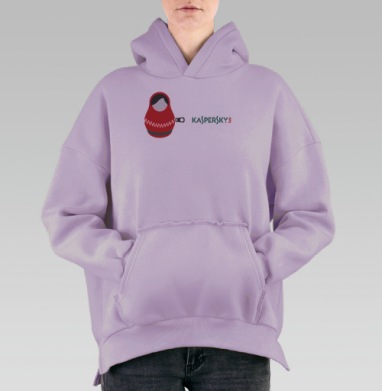 Матрешка, Hoodie Oversize Fiolet, утепленная