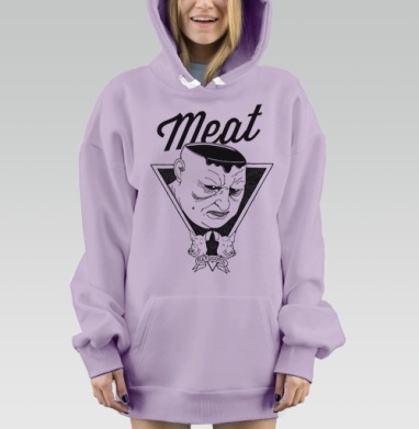 Meat / Мясо, Hoodie Mjhigh Dig Mel, Fiolet, утепленная