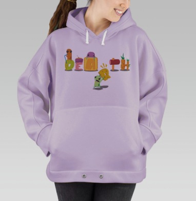Механический скелет человека в футуристическом стиле, Hoodie Oversize Fiolet