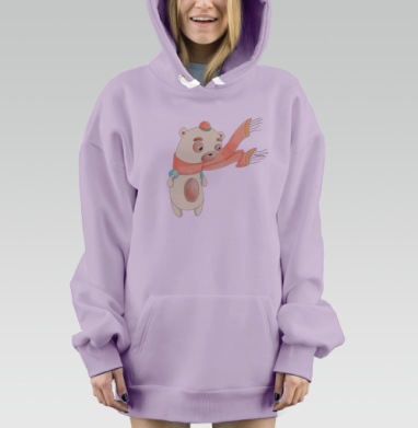 Механический торс человека сложный и уникальный, Hoodie Mjhigh Dig Mel, Fiolet, утепленная