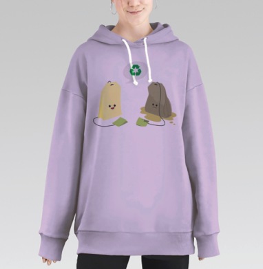 Механическое тело – Скелет человека как двигатель, Hoodie Long Oversize Fiolet