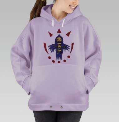 Мистический Жнец с Амулетом в Синей Мантии, Hoodie Oversize Fiolet