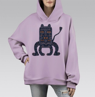 Mnstr / Монстр, Hoodie Mono Fiolet, оверсайз, утепленная
