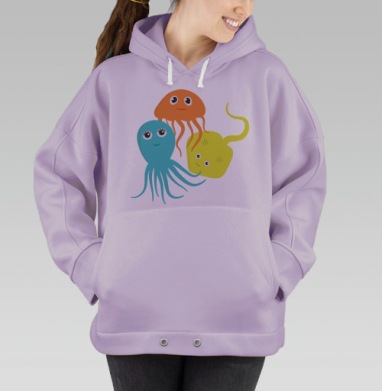 Морские друзья, Hoodie Oversize Fiolet