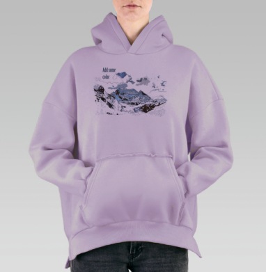 mountain оптом, Hoodie Oversize Fiolet, утепленная
