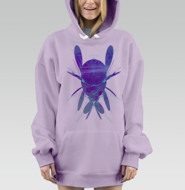 мрт вда, Hoodie Mjhigh Dig Mel, Fiolet, утепленная