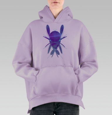 мрт вда, Hoodie Oversize Fiolet, утепленная