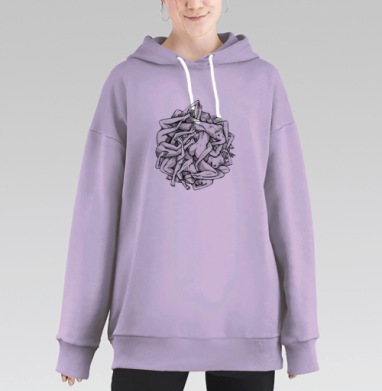 Муза, Hoodie Long Oversize Fiolet