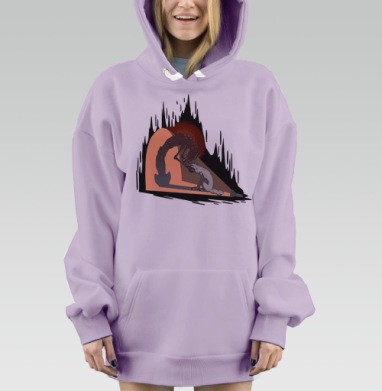 My Darkness / Моя тьма, Hoodie Mjhigh Dig Mel, Fiolet, утепленная