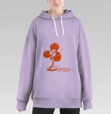 Настольный вентилятор перегревается в экстремальном зное, Hoodie Long Oversize Fiolet