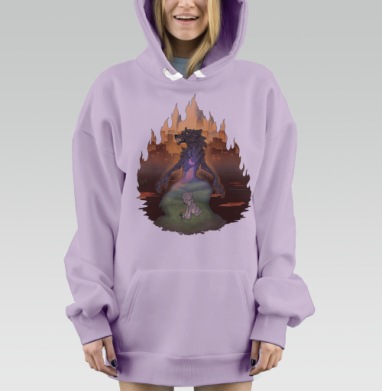 Neverland / Нетландия, Hoodie Mjhigh Dig Mel, Fiolet, утепленная