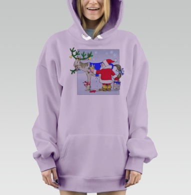 Новогодние хлопоты, Hoodie Mjhigh Dig Mel, Fiolet, утепленная