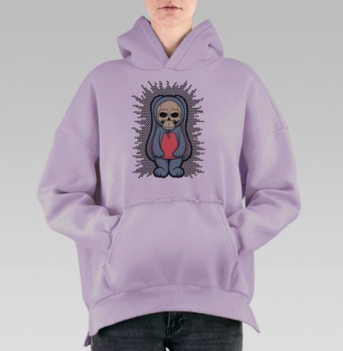 Няшечка, Hoodie Oversize Fiolet, утепленная