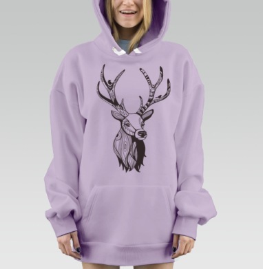 OhDeer / О, олень, Hoodie Mjhigh Dig Mel, Fiolet, утепленная