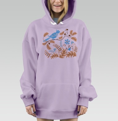 Old school / Старая школа, Hoodie Mjhigh Dig Mel, Fiolet, утепленная