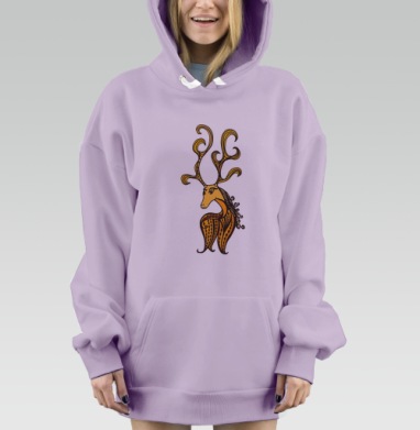 Олененок, Hoodie Mjhigh Dig Mel, Fiolet, утепленная