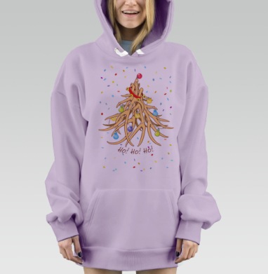 Оригинальная рождественская открытка с рогами оленя, Hoodie Mjhigh Dig Mel, Fiolet, утепленная