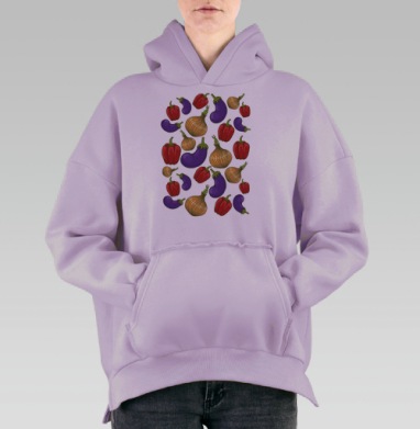Овощи, Hoodie Oversize Fiolet, утепленная
