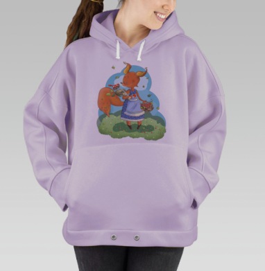 Озорная белка, Hoodie Oversize Fiolet