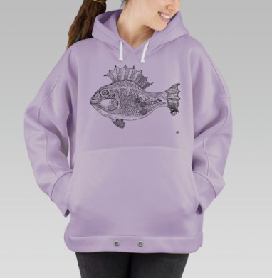 Панк рыба, Hoodie Oversize Fiolet