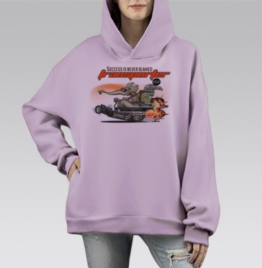 Перевозчик, Hoodie Mono Fiolet, оверсайз, утепленная