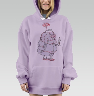 Пивник, Hoodie Mjhigh Dig Mel, Fiolet, утепленная