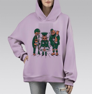 План-Т, Hoodie Mono Fiolet, оверсайз, утепленная