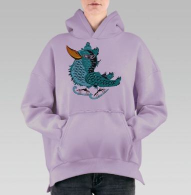 Пофиг, что весна, Hoodie Oversize Fiolet, утепленная