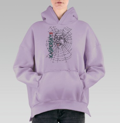 Портрет Эйнштейна в паутине Kaspersky Lab, Hoodie Oversize Fiolet, утепленная