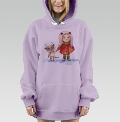 Пойдем гулять!, Hoodie Mjhigh Dig Mel, Fiolet, утепленная