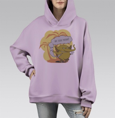 предупреждение, Hoodie Mono Fiolet, оверсайз, утепленная