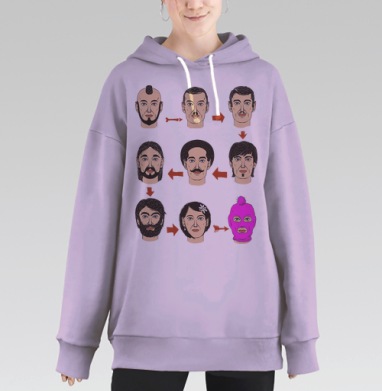 Преображение Петра Николаевича, Hoodie Long Oversize Fiolet