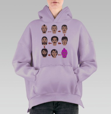 Преображение Петра Николаевича, Hoodie Oversize Fiolet, утепленная