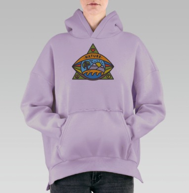 ПРИРОДА, Hoodie Oversize Fiolet, утепленная