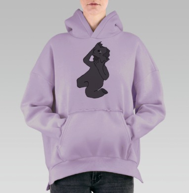 Пустая голова, Hoodie Oversize Fiolet, утепленная