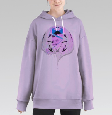 rabbbb / Кролик, Hoodie Long Oversize Fiolet