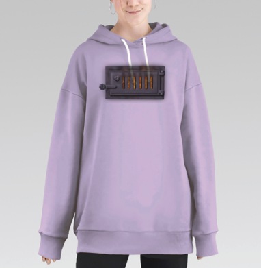 Работаю на буратинах, Hoodie Long Oversize Fiolet