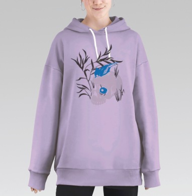 Recycle Me / Переработай меня, Hoodie Long Oversize Fiolet