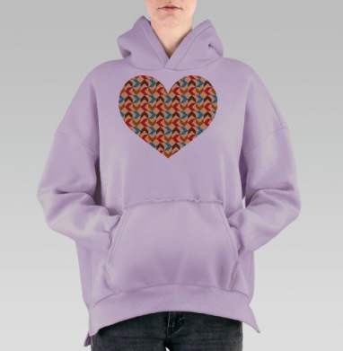Retro / Ретро, Hoodie Oversize Fiolet, утепленная