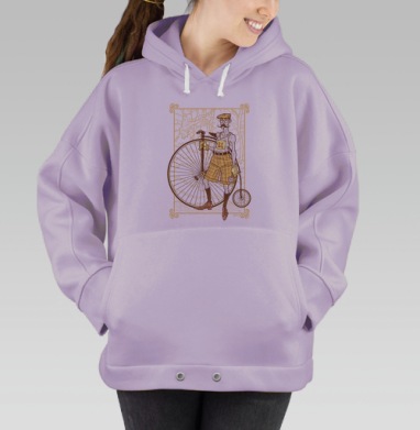 Ретро велосипедист, Hoodie Oversize Fiolet