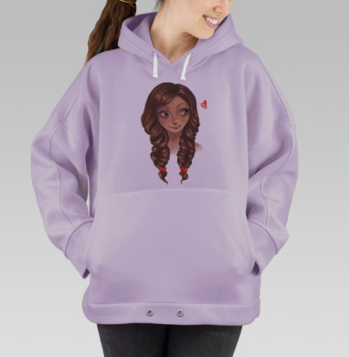 Романтичная девушка, Hoodie Oversize Fiolet