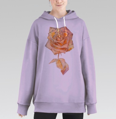 Роза, Hoodie Long Oversize Fiolet