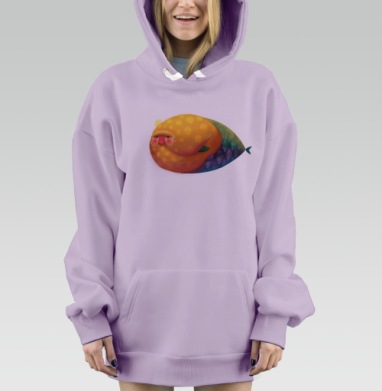 Русал, Hoodie Mjhigh Dig Mel, Fiolet, утепленная