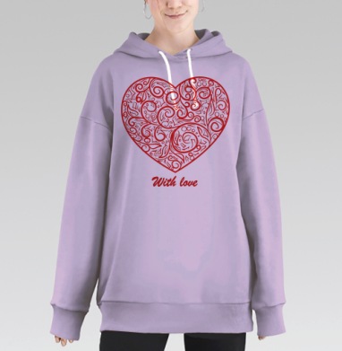 С любовью, Hoodie Long Oversize Fiolet