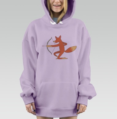 Sagittarius / Стрелец, Hoodie Mjhigh Dig Mel, Fiolet, утепленная